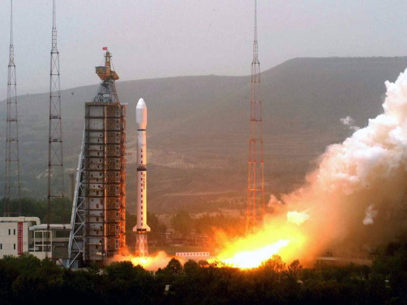 One of China's a Long March-4C rockets launches from the Taiyuan Satellite Launch Center in northern Shanxi Province on May 27, 2008. Photo: Shen Hong/Xinhua via AP