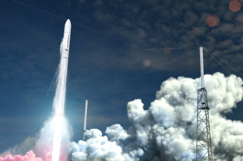 Artist rendering of Relativity's Terran 1 rocket. Photo: Relativity Space
