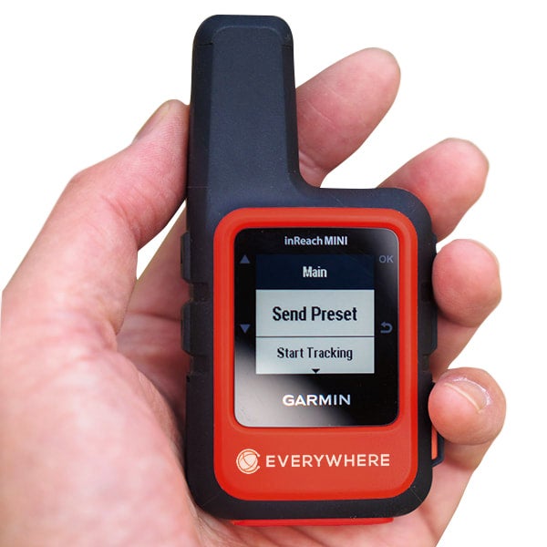 An EVERYWHERE Communications' inReach Mini device. Photo: EVERYWHERE Communications
