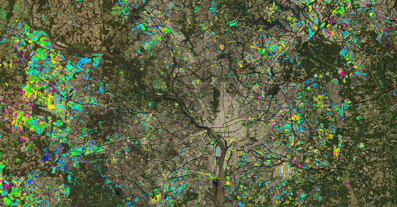 NUCI aims to enable analysts to rapidly identify areas of urban expansion across the landscape of the continental United States. Photo: Maxar (CNW Group/Maxar Technologies Ltd.)