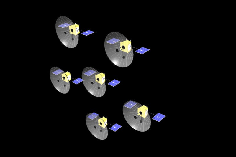 Artistic impression of an Oberon project spacecraft cluster. Photo: AIrbus