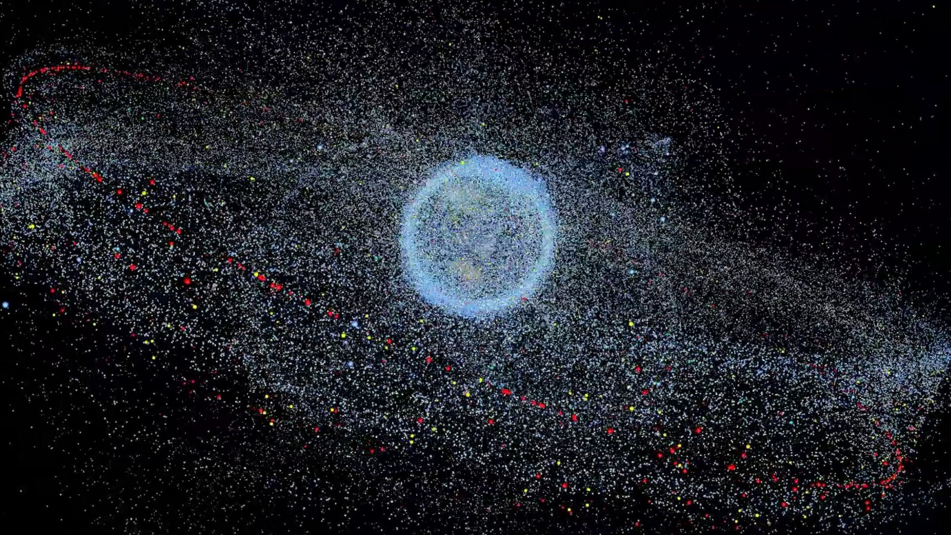 Representation of space debris.