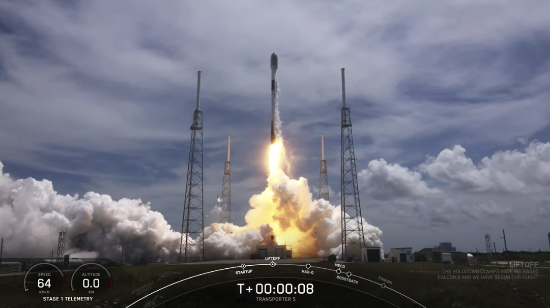 SpaceX Transporter-5 Launch (59 Spacecraft)