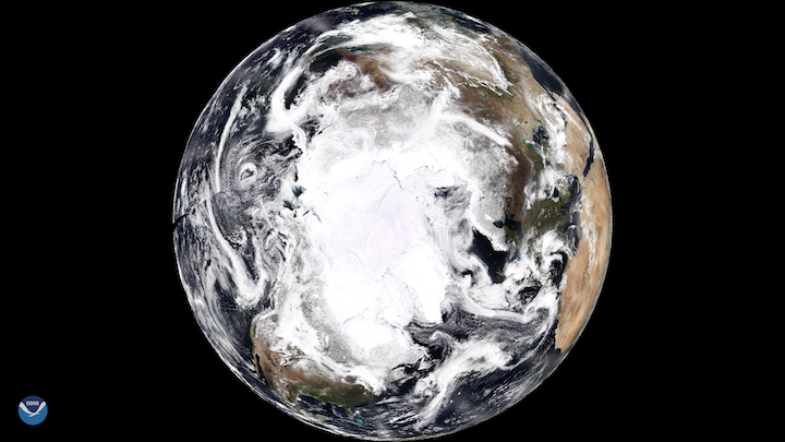 NOAA photo of Earth. 