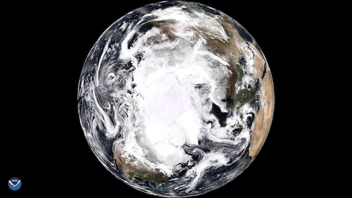 NOAA photo of Earth.