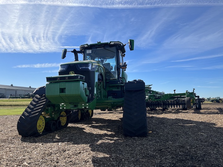 John Deere equipment at a test farm outside of Des Moines, Iowa