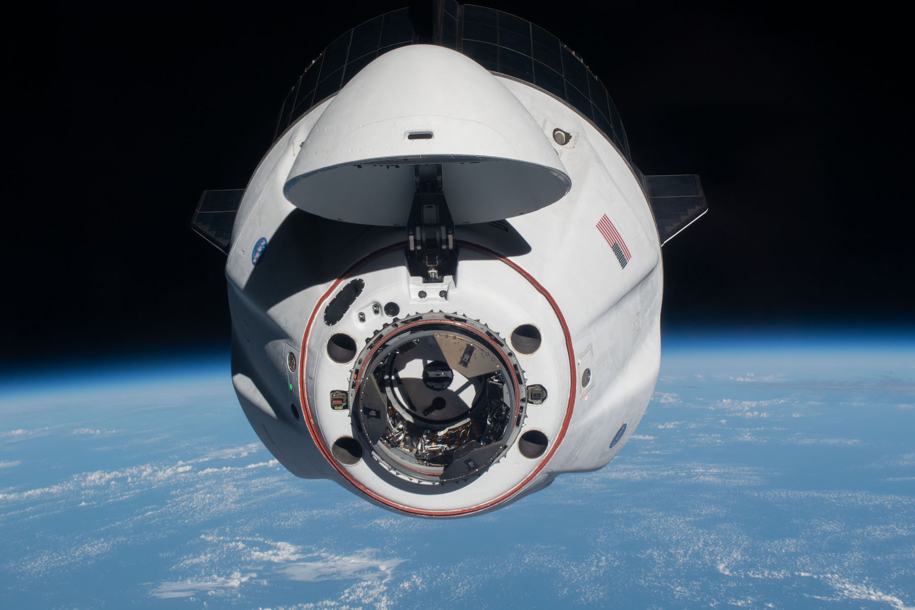 SpaceX's Dragon spacecraft photographed from the ISS.