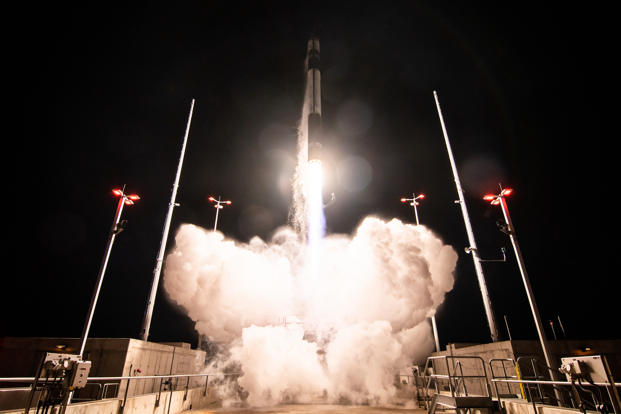 Rocket Lab Electron rocket lifts off from Launch Complex 2 in VIrginia on January 24, 2022. Photo: Rocket Lab/Brady Kenniston 