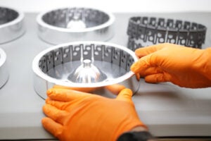 Rocket Lab 12Nms reaction wheel in production. Photo: Rocket Lab/Business Wire