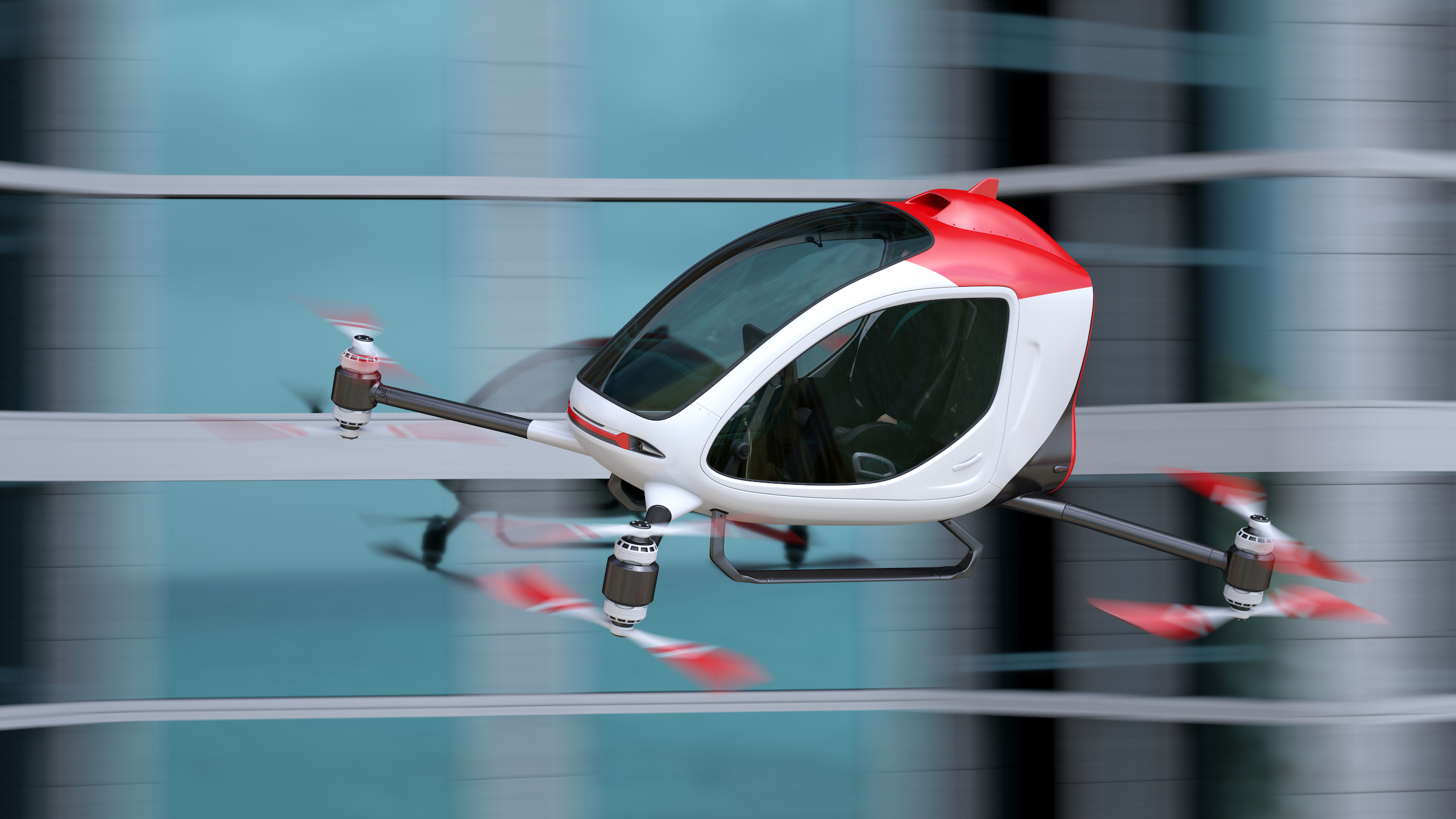 3D model/illustration of a drone taxi. Photo: Adobe Stock by Tatiana Shepeleva/via Gatehouse Satcom