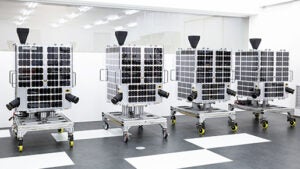 Axelspace AxelLiner satellite buses. Photo: Axelspace