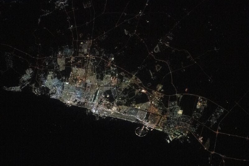 Photo: The city lights of Dubai, United Arab Emirates, on the coast of the Persian Gulf captured from the International Space Station. NASA/Koichi Wakata