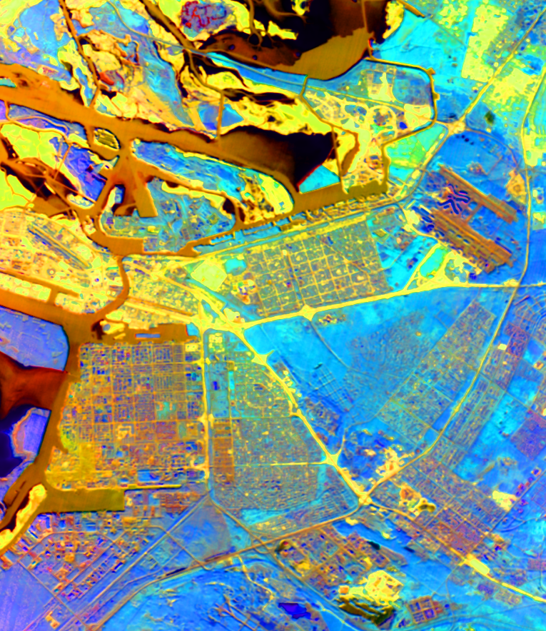 Hyperspectral imagery of Abu Dhabi. Photo: Pixxel