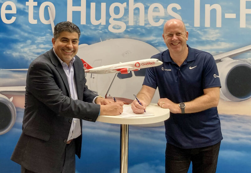 Hughes Partners with OneWeb to Distribute Global In-Flight Connectivity Services