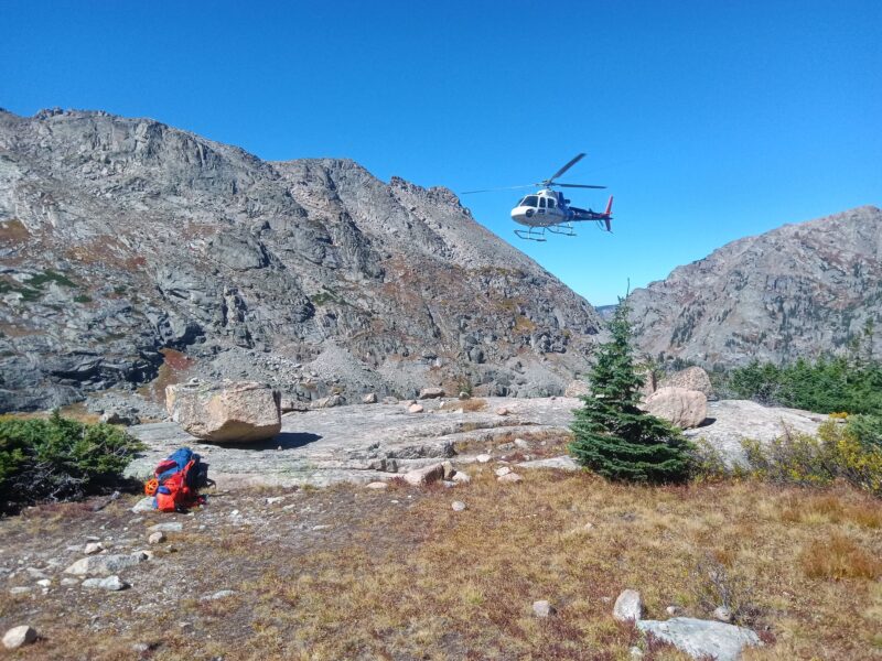 A picture from the hiker rescue in Roosevelt National Forest. Photo via Skylo 