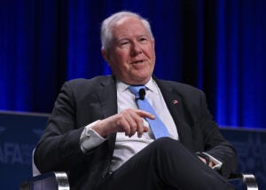 Secretary of the Air Force Frank Kendall at the 2024 Warfare Symposium in Aurora, Colorado on February 14, 2024. Photo: U.S. Air Force by Eric Dietrich