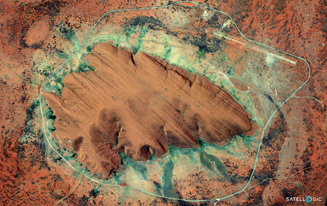 Satellogic imagery of the Uluṟu-Kata Tjuṯa National Park in Australia. Photo: Satellogic 