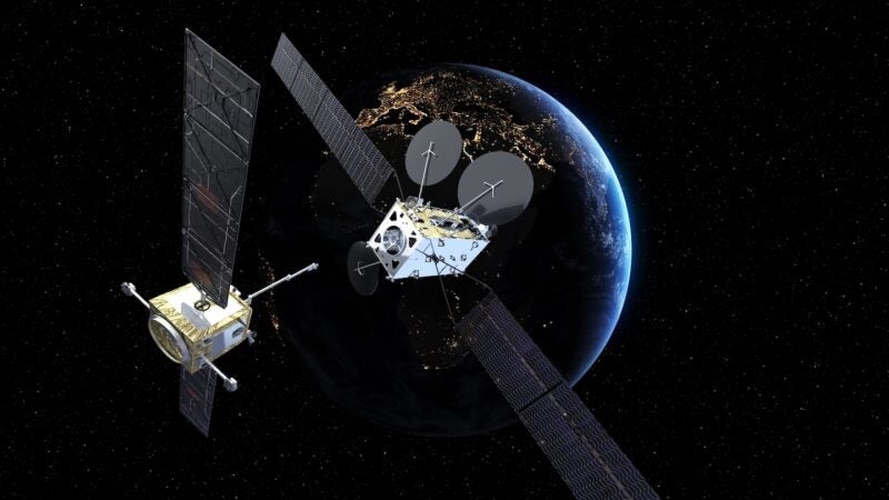 Rendering of the European EROSS satellites. Photo: Thales Alenia