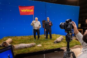 Behind the scenes of Verizon's Satellite-to-Cell commercial. Photo: Verizon