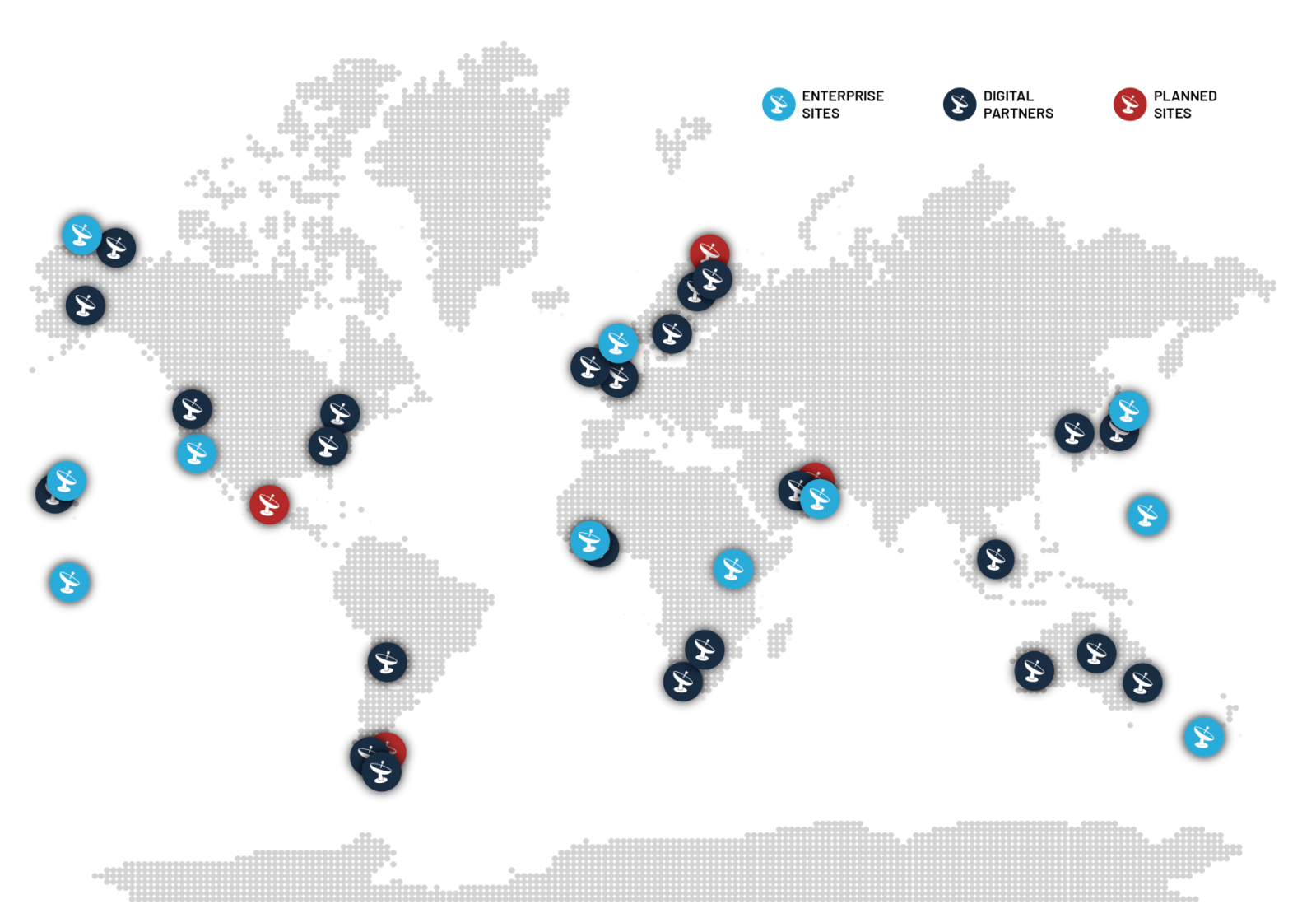 Atlas' Federated Global Ground Network Antenna Map. Photo: Atlas Space Operations