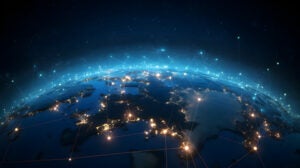 Satellite network constellation rendering. Photo: Sierra Space